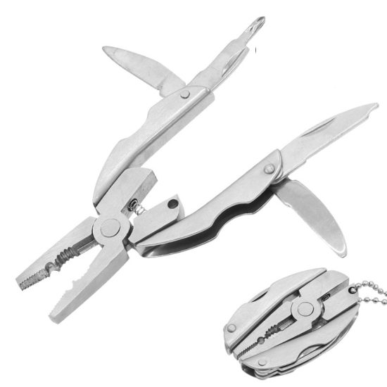 Portable Multitool Pliers Knife Keychain Screwdriver Multi Tools Stainless Steel - Image 2