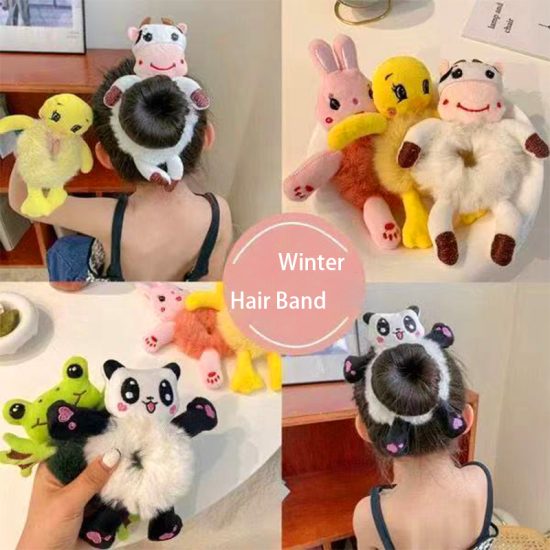 Cute Frog Plush Hair Band Accessories - Image 2