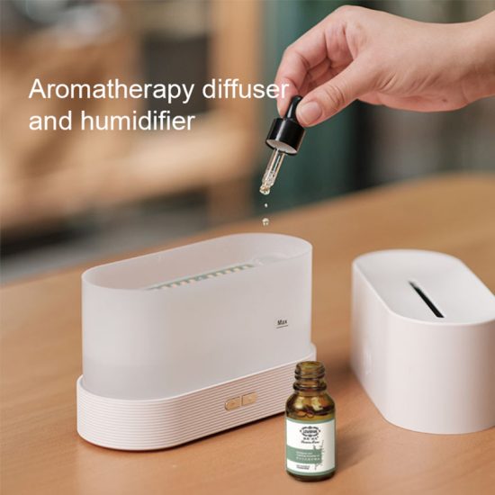 Humidifier Maker Fogger Led Essential Oil Flame Lamp Difusor - Image 2