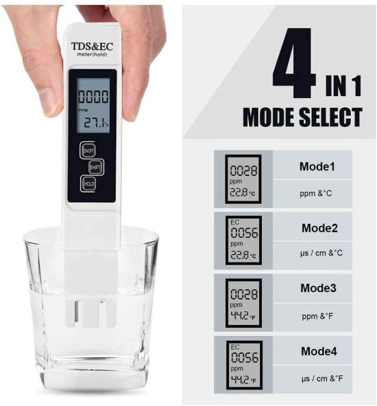Digital Water Quality Tester TDS EC Meter Range 0-9990 Multifunctional - Image 2