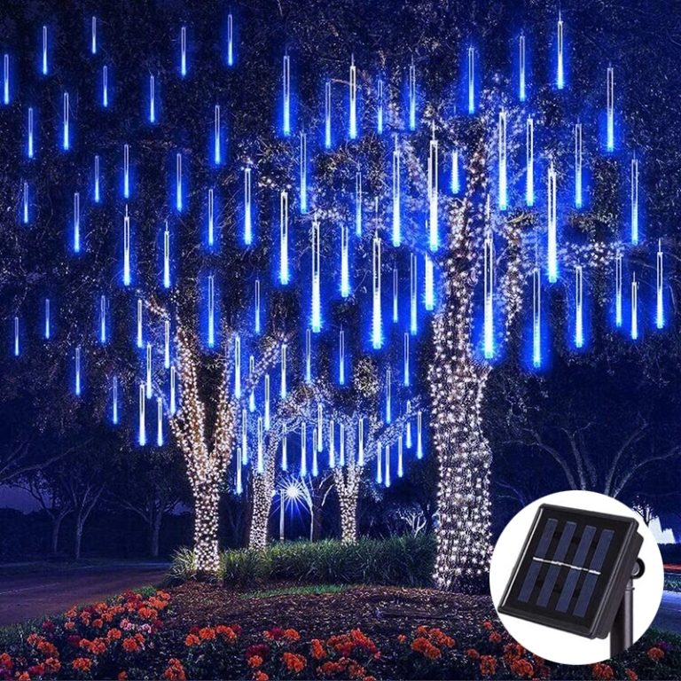 Solar LED Meteor Shower Rain Lights Waterproof for Garden 144 Leds for Wedding Decoration.
