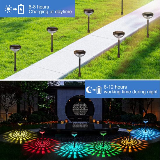Garden Outdoor Solar LED Lights RGB Multi-Color Lighting Solar - Image 3