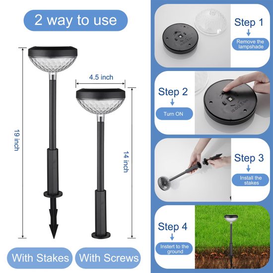 Garden Outdoor Solar LED Lights RGB Multi-Color Lighting Solar - Image 2