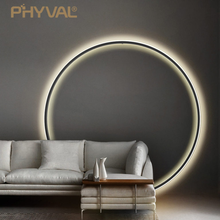 Circle Wall Lamp For Living Room Bedroom Background Decoration