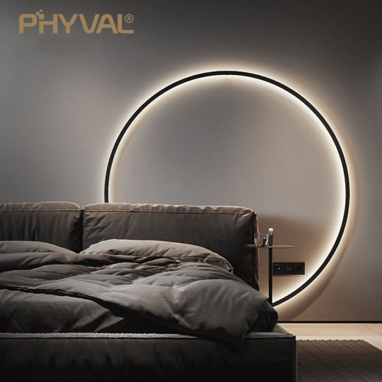 Circle Wall Lamp For Living Room Bedroom Background Decoration - Image 3