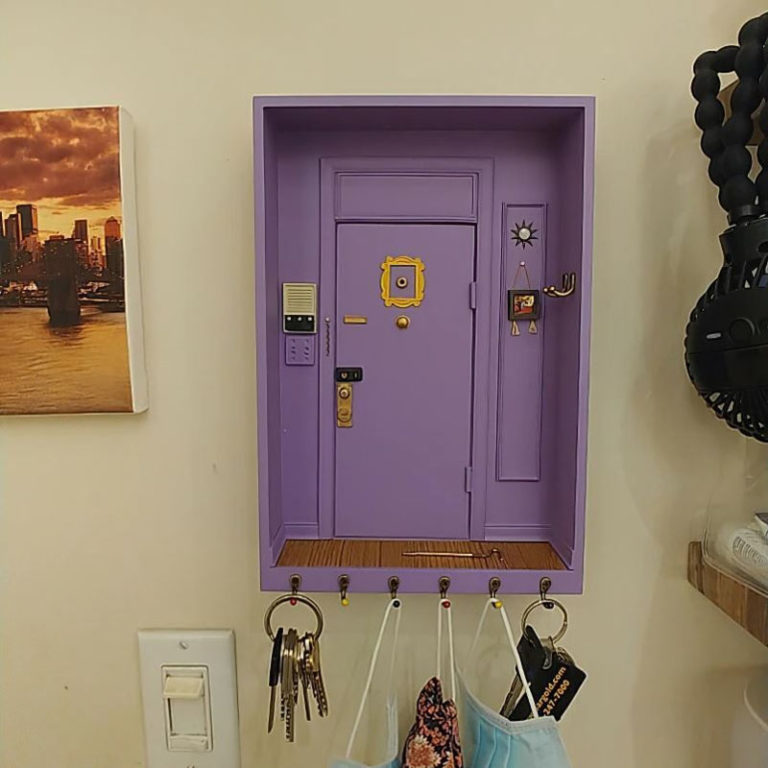 Keychain Door Frame Home Decoration Purple Door Hanger Friend  Wall Decoration - Image 2