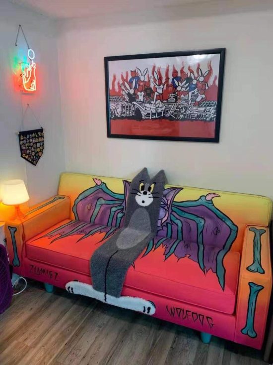 Creative tom Cat Carpet Cartoon Funny Anime Carpet 3D Printed For Bedroom Floor Mats Home Decor - Image 4