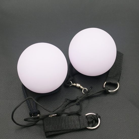 belly dance balls RGB glow Ruoru 2 pieces = 1 pair LED POI thrown balls for belly dance hand props stage performance accessories - Image 3