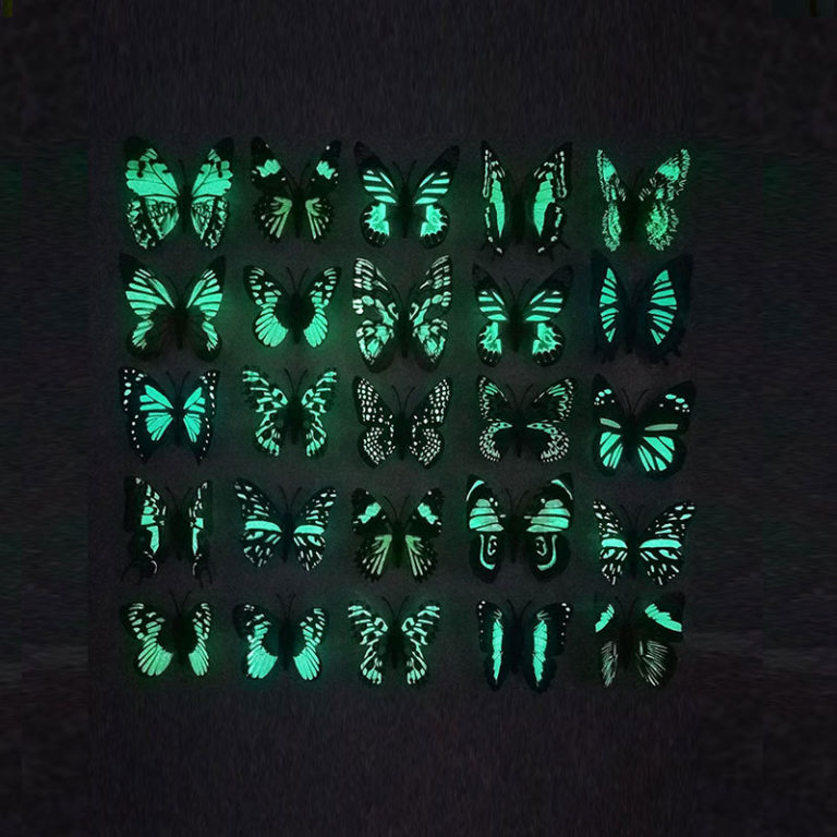 12 Pcs Butterfly Glow In The Dark Magnet Butterflies Stickers 8cm - Image 3