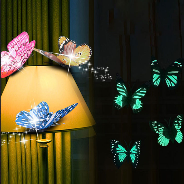 12 Pcs Butterfly Glow In The Dark Magnet Butterflies Stickers 8cm - Image 2