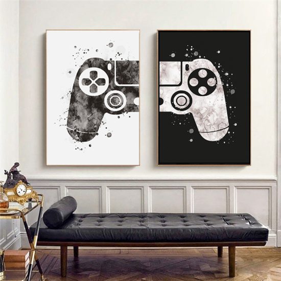 Gaming Room Canvas Paintings Gamepad Posters - Image 2