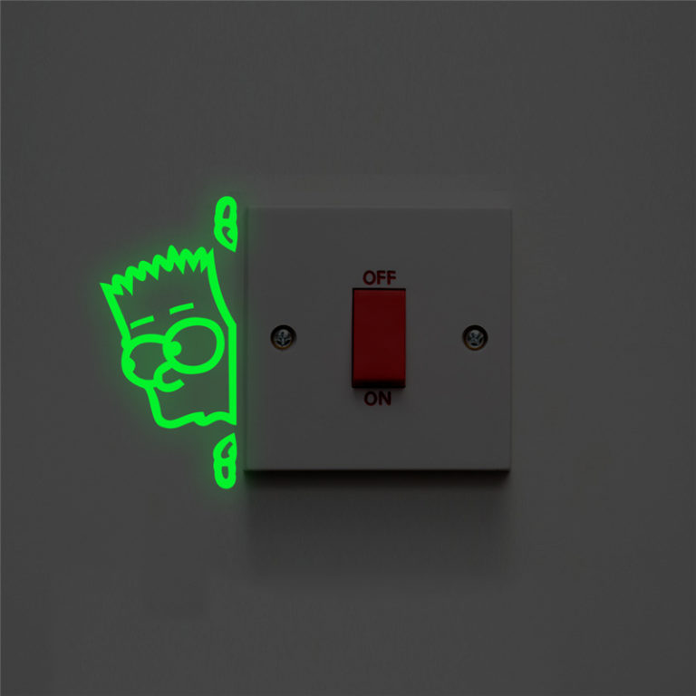 creative anime switch luminous stickers glow in the dark wall decals