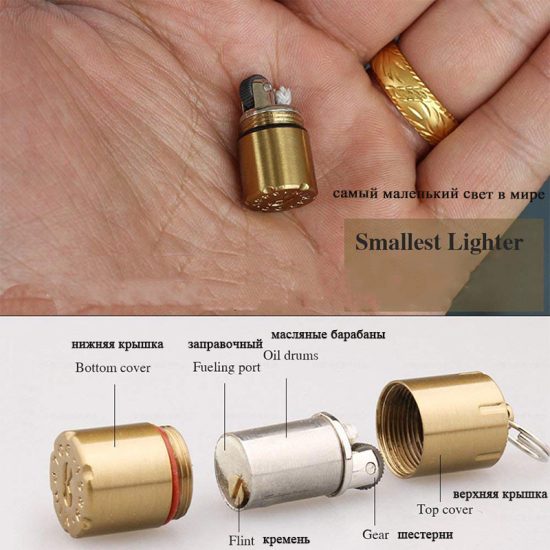 Mini Lighter Key Chain Creative Survival Tool Men Gift - Image 2