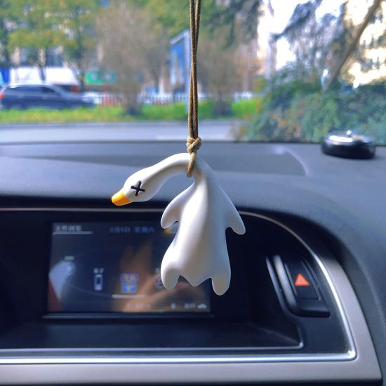 Funny Gypsum Anime Duck For car back mirror