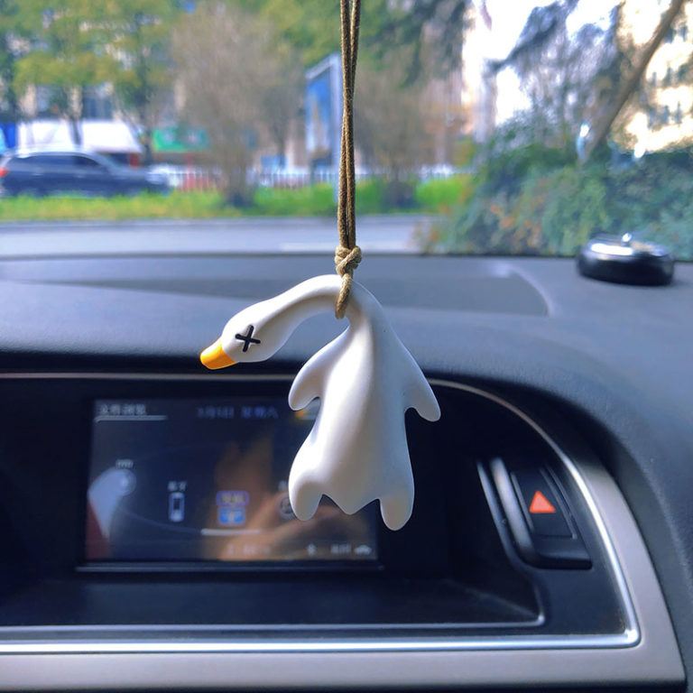 Funny Gypsum Anime Duck For car back mirror