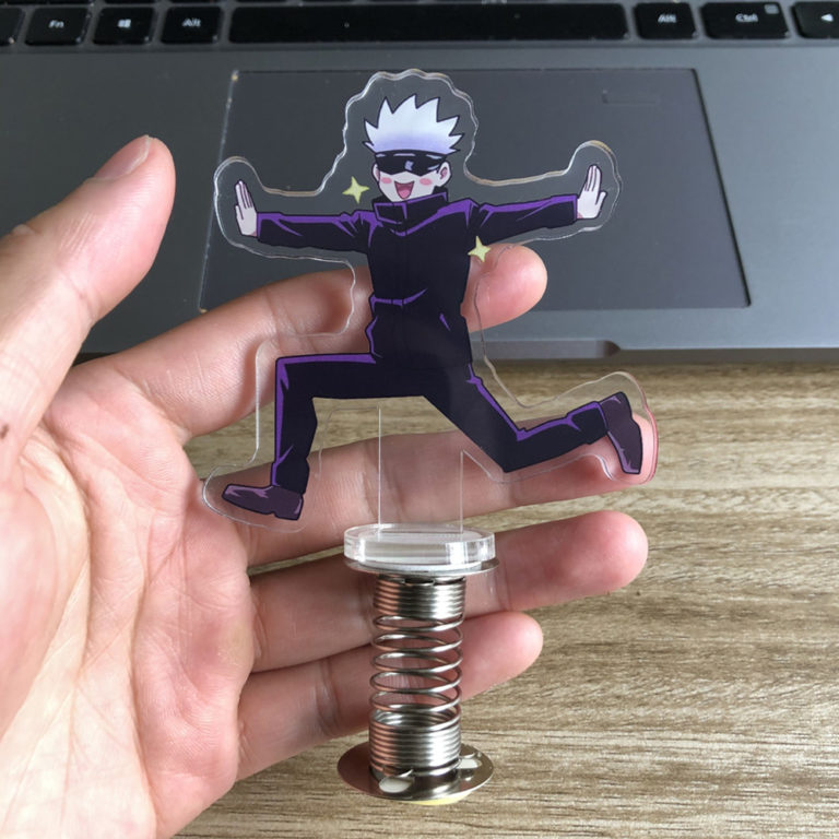 Anime Jujutsu Kaisen Gojou Shake Action Figure Stand Model Plate Desk Decor Cute Shaking Acrylic Standing Sign Toy Fans Gifts - Image 2