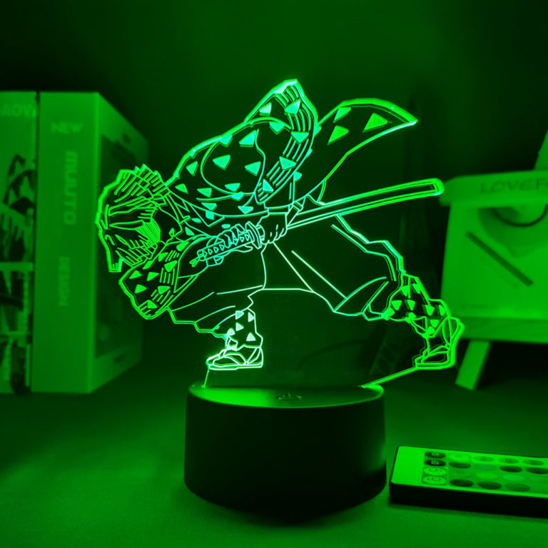 Anime Demon Slayer Acrylic Led Night Light Agatsuma Zenitsu Figure for Bedroom Decor Cool Kimetsu No Yaiba Lamp Gift - Image 4