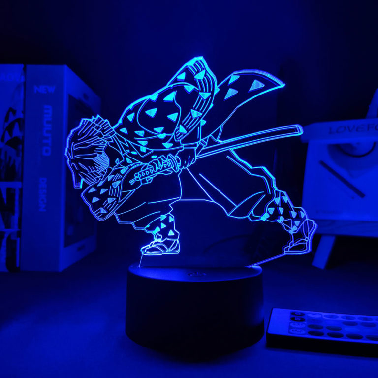Anime Demon Slayer Acrylic Led Night Light Agatsuma Zenitsu Figure for Bedroom Decor Cool Kimetsu No Yaiba Lamp Gift - Image 3