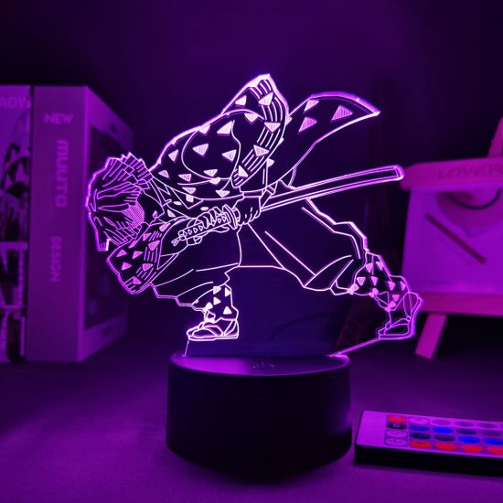 Anime Demon Slayer Acrylic Led Night Light Agatsuma Zenitsu Figure for Bedroom Decor Cool Kimetsu No Yaiba Lamp Gift - Image 2