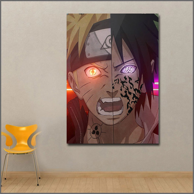 Anime Naruto Sasuke Poster Canvas For Living Room Bedroom Home Wall Art Picture Decor Gifts