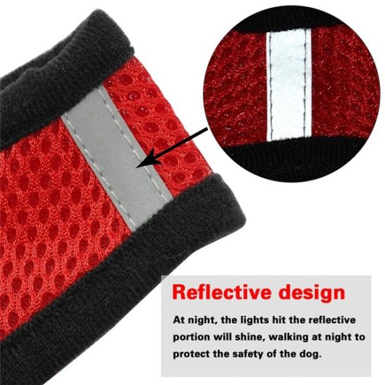Cat Dog Harness with Lead Leash Adjustable Vest Polyester Mesh Breathable - Image 3