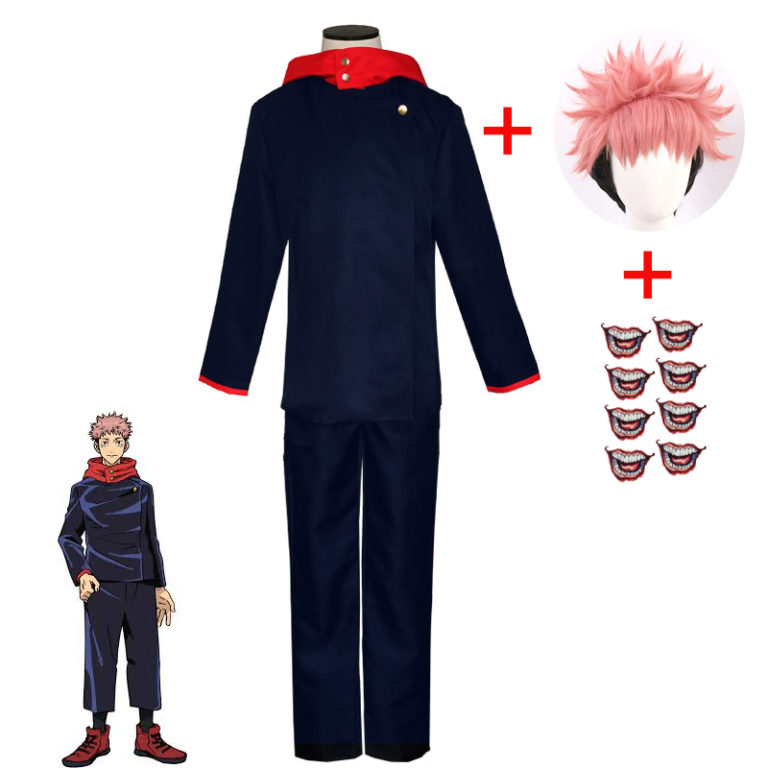 Anime Jujutsu Kaisen Yuji Itadori Cosplay Costume Kugisaki Nobara Gojo Satoru Cosplay Props Hammer Wig - Image 3