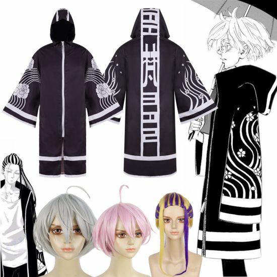 Anime Tokyo Revengers Senju Kawaragi Wakasa Imaushi Cloak Brahman Cosplay Costume