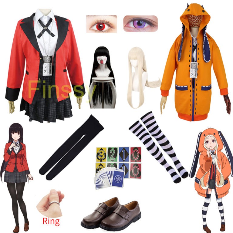 Kakegurui Jabami Yumeko Yomoduki Runa Cosplay Costumes High School Girl Student Uniform Skirt