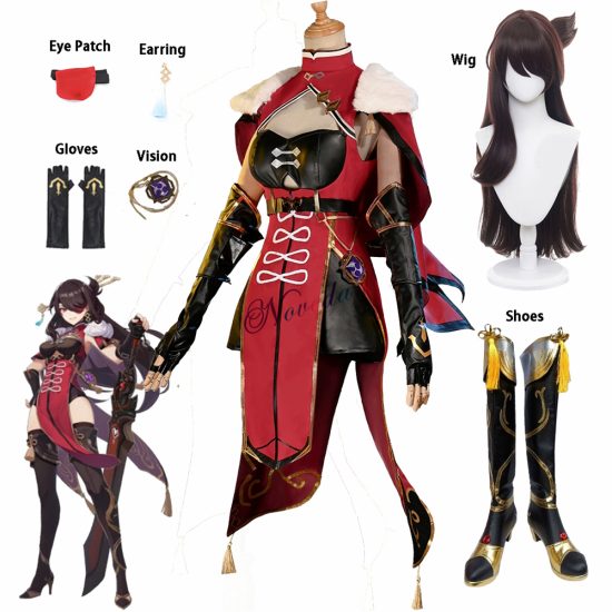 Genshin Impact Beidou Cosplay Outfit Shoes Wig Cosplay Anime Game