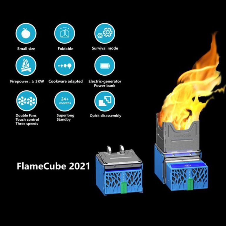 Flame Cube Portable Wood Buring With Battery To Power USB Charging - Image 3