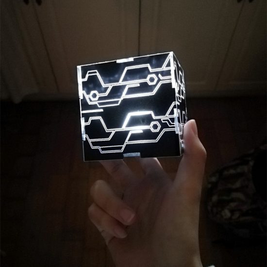 Magic Cube NieR Automata 9S 2B Cosplay Props White Light Black Box YoRHa