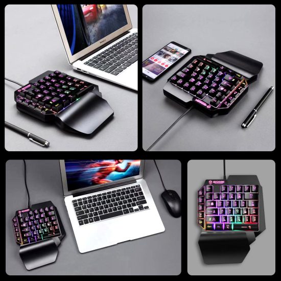 RGB Gaming Keyboard And Mouse Mini Keypad Combo for Laptop PC Mobile Phone Game Controller - Image 3
