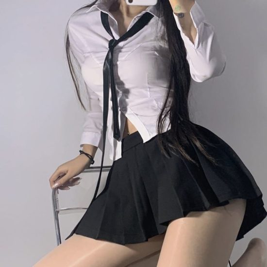 Cute School Shirt japanease Style Slim Long Sleeve Girls Casaul Jk Uniform Tops - Image 3