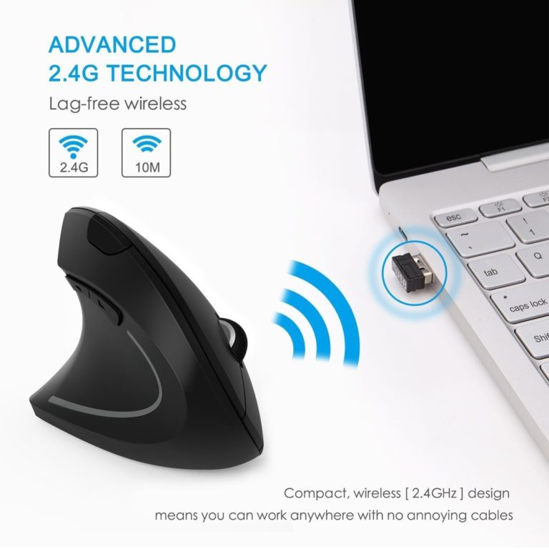 Computer Gaming Vertical Mouse 2.4G Wireless Right Left Hand Mice 6D USB For Laptop PC mobile - Image 3