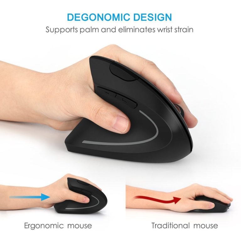 Computer Gaming Vertical Mouse 2.4G Wireless Right Left Hand Mice 6D USB For Laptop PC mobile - Image 2