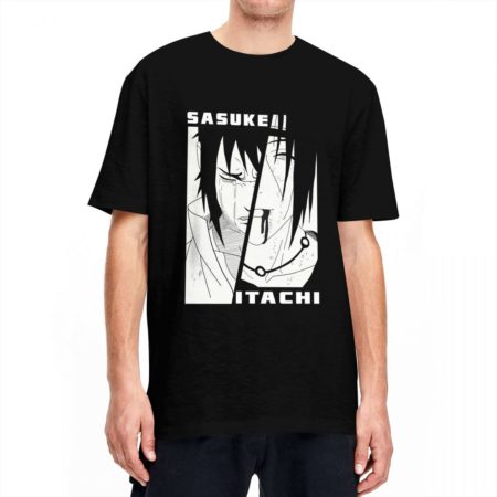 Itachi Sasuke Sad T shirt ;( Cotton Anime Naruto Short Sleeve Plus Size