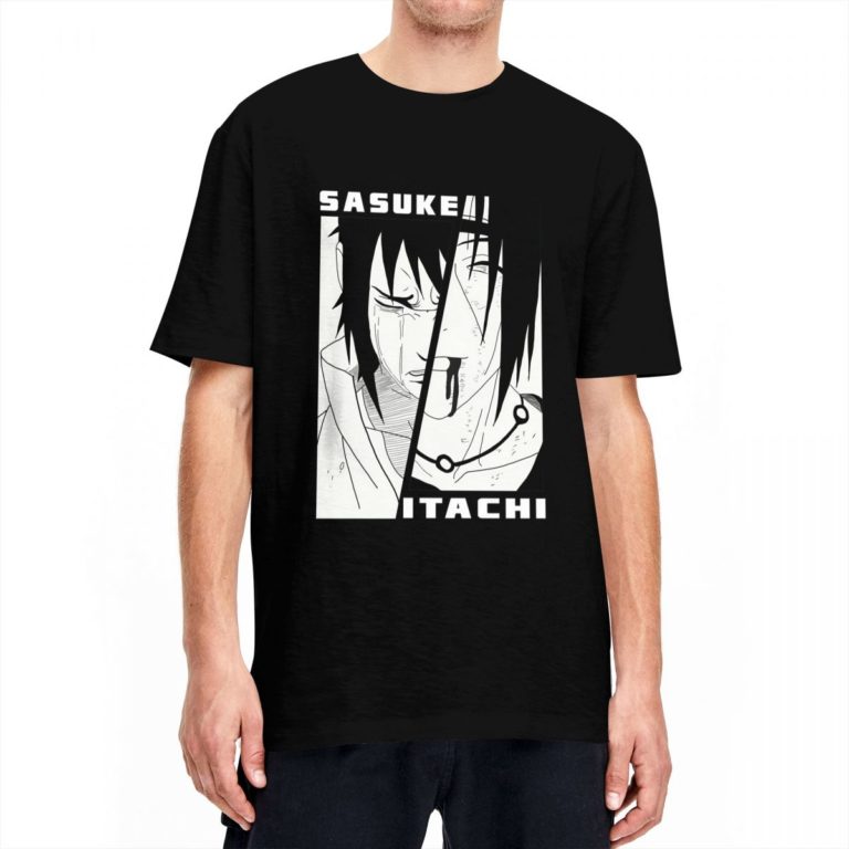 Itachi Sasuke Sad T shirt ;( Cotton Anime Naruto Short Sleeve Plus Size