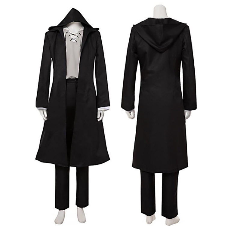 Eren Jaeger Cosplay Costume Anime Attack on Titan Final Season 4 + Wig Black Hooded Suit Shingeki No Kyojin - Image 2