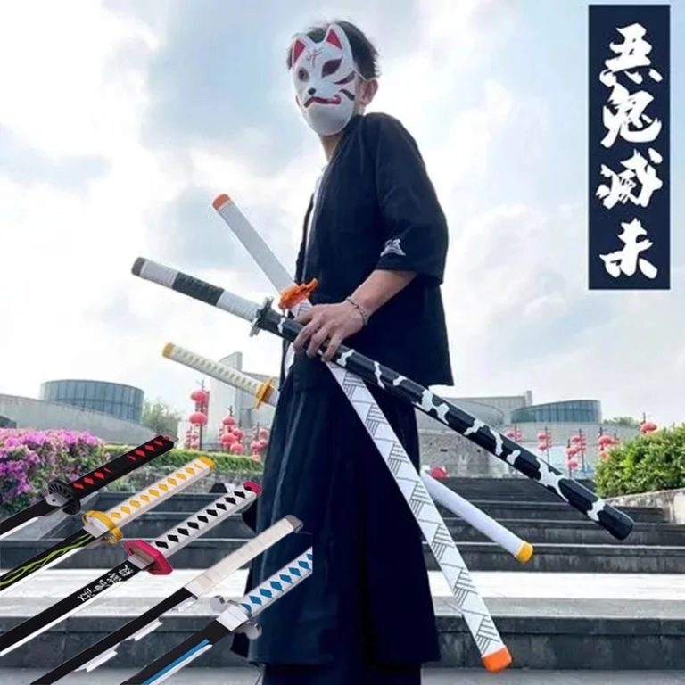 Demon Slayer Sunwheel Knife Tanjirou Katana Bamboo Anime Weapon Model Ninja - Image 3