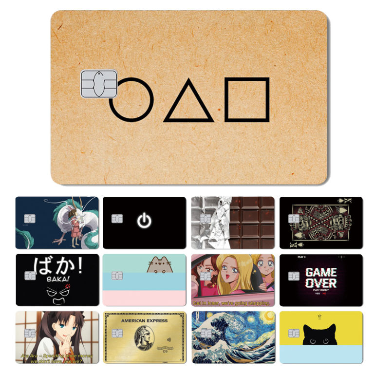 Card Anime Stylish Funny Matte 3M PVC Sticker For Credit Card Large Small Chip - Image 2