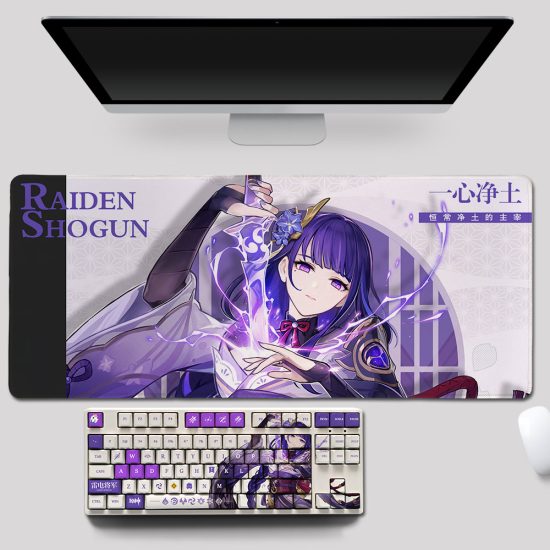 Genshin Impact Keycaps 108 Keys Set for Mechanical Keyboard Theme RAIDEN SHOGUN  Pbt Material - Image 3
