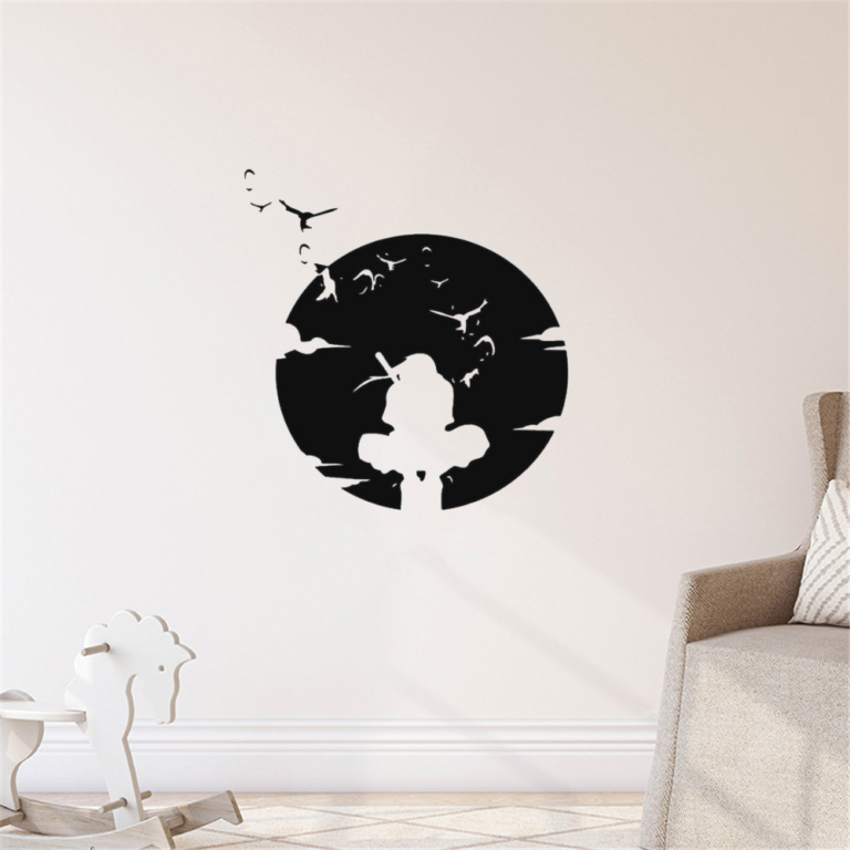 Anbu Itachi Under The Moon Wall Sticker Home Bedroom Art Anime Decoration Vinyl Removable