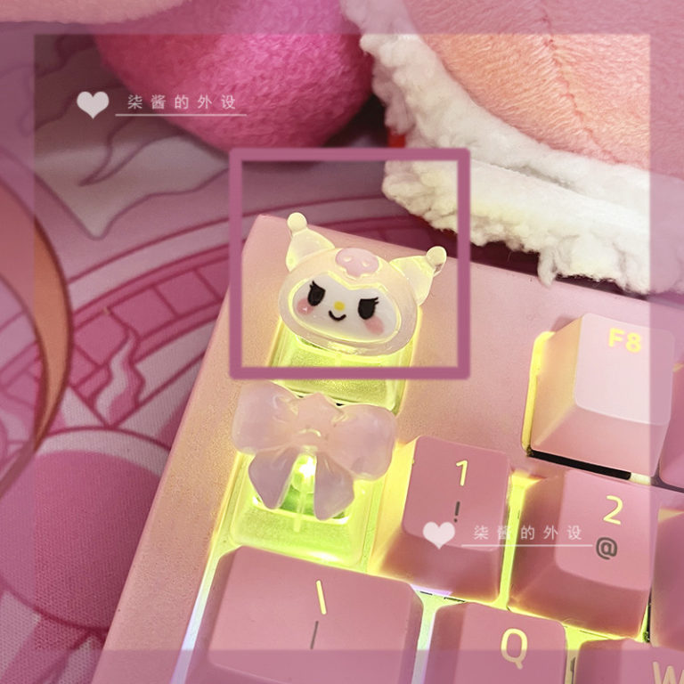 Cute Cartoon DIY Mechanical Keyboard Cap Custom Backlight Transparent Keycaps For Cherry MX Switch - Image 2