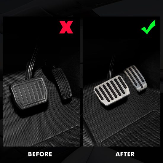 Aluminum Alloy Accelerator Brake Rest Pedal Car vxvb For Tesla Model 3 Y Accessories Foot Pedal Pads Covers Three - Image 2