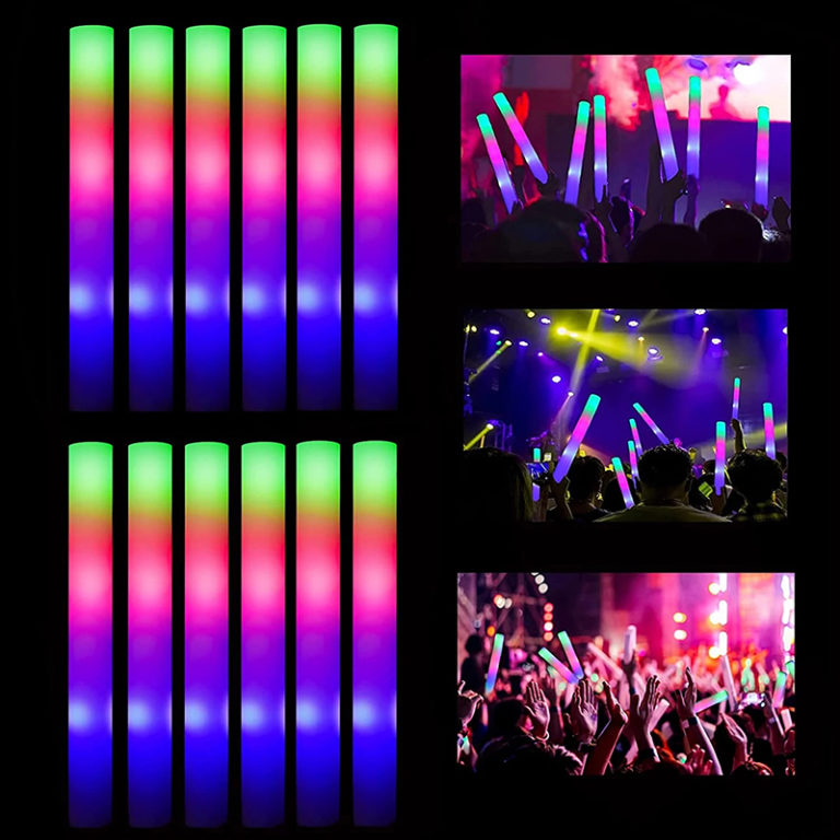 LED Glow Sticks RGB Foam Dark Light For Birthday Wedding Party Supplies - Image 2