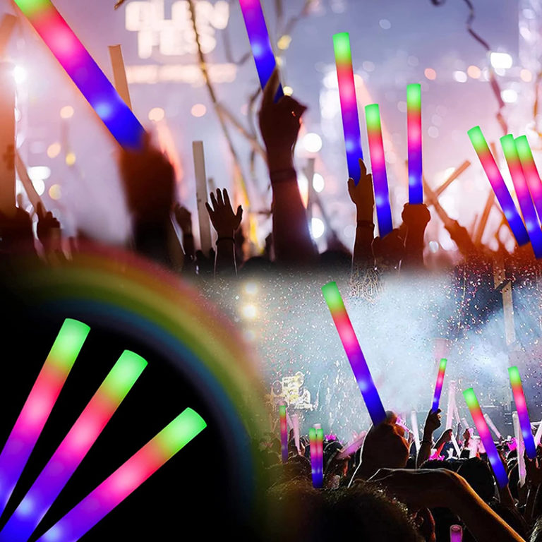 LED Glow Sticks RGB Foam Dark Light For Birthday Wedding Party Supplies