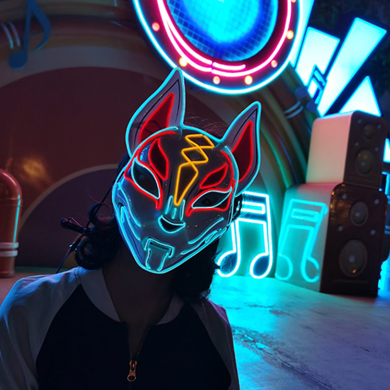 EL wire LED MASK Costume Anonymous Mask for dance Carnival Party Masks - Image 3