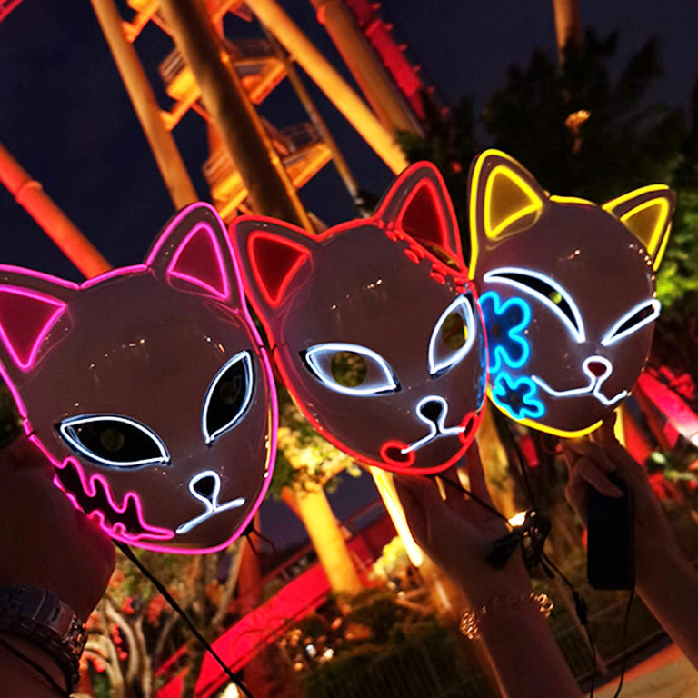 EL wire LED MASK Costume Anonymous Mask for dance Carnival Party Masks - Image 2