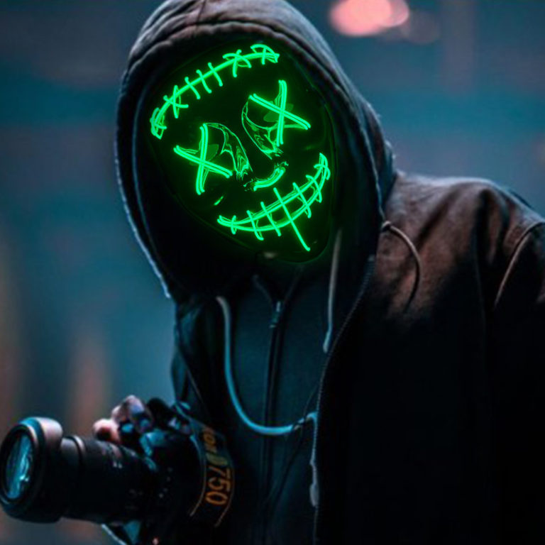 EL wire LED MASK Costume Anonymous Mask for dance Carnival Party Masks - Image 5