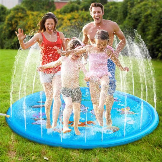 ⁦Children Play Water Spray Pad Outdoor Game Toy Lawn Swimming Pool Mat Kids Toys⁩ - الصورة ⁦4⁩